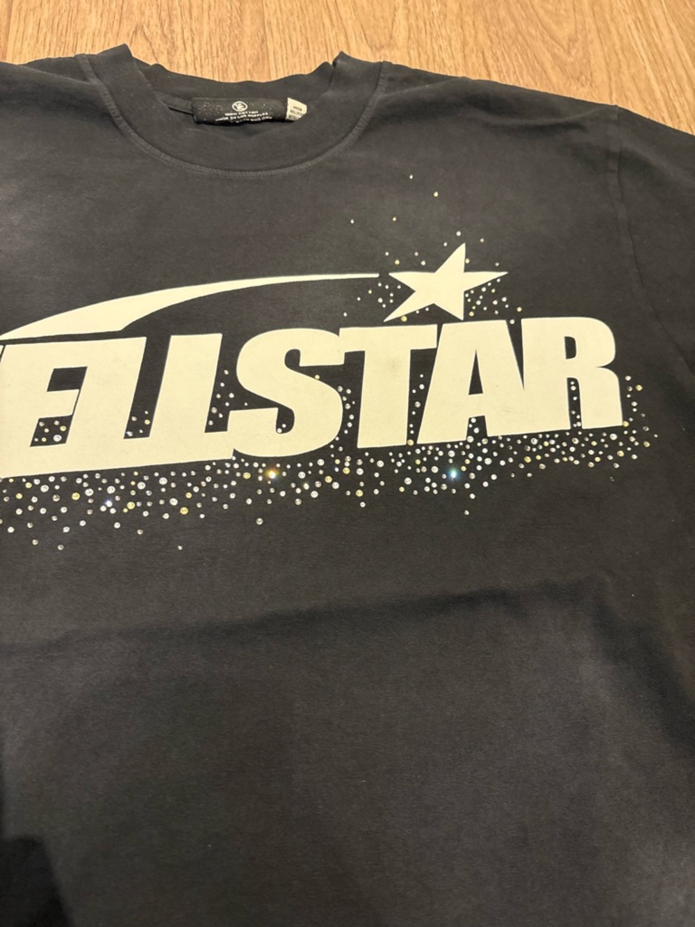 Black Hellstar Rhinestone Tee - Picture 2 of 4